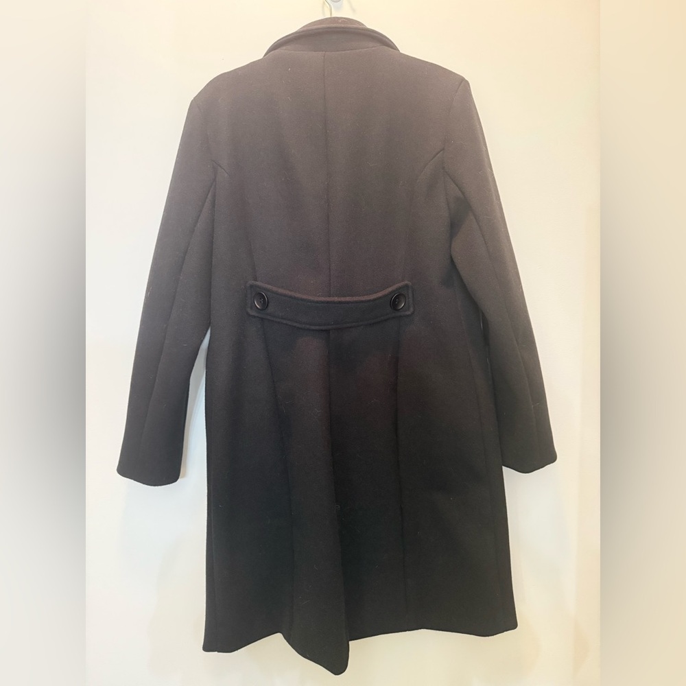 NWOT Chouyatou Wool Blend Over Coat‎ in Black. Size L - Picture 7 of 10